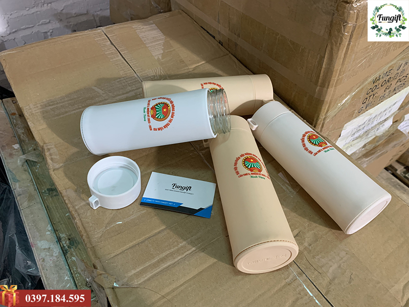 Bình giữ nhiệt lúa mạch in logo theo yêu cầu