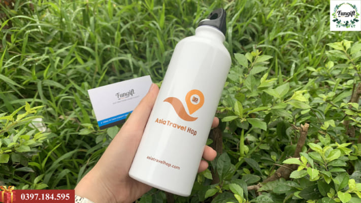 Bình nhôm 500ml in logo làm quà tặng