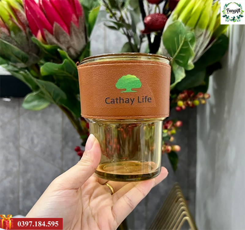 Cốc thủy tinh bọc da giá rẻ