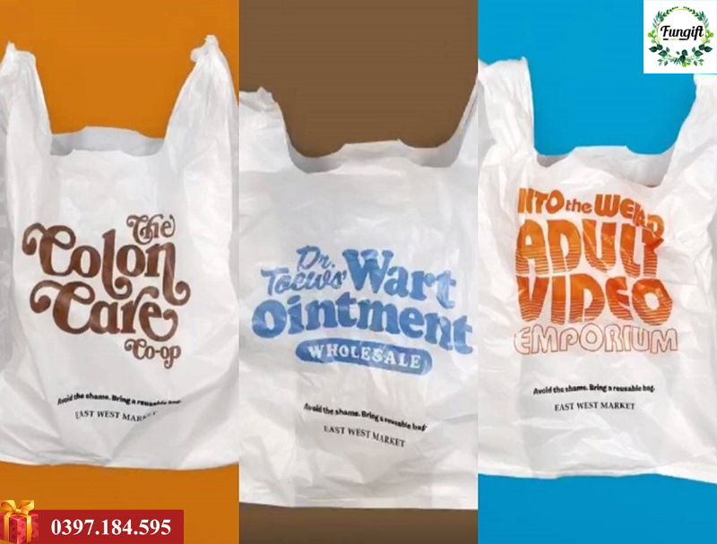 Dịch vụ in túi nilon 2 quai đựng hàng siêu thị