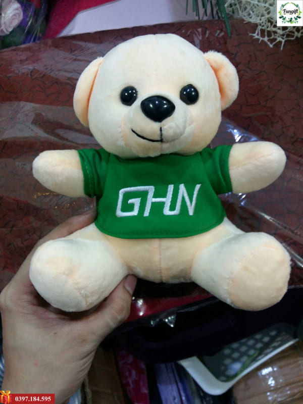 Gấu bông cử nhân thêu logo Hà Nội