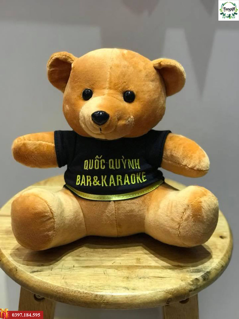Gấu bông in logo làm quà tặng theo yêu cầu