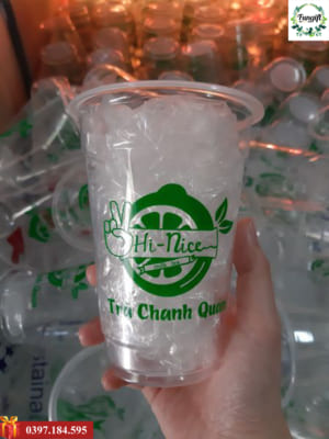 In ly nhựa đựng trà sữa