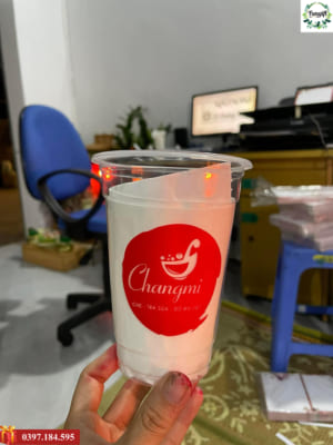 In ly nhựa trà sữa