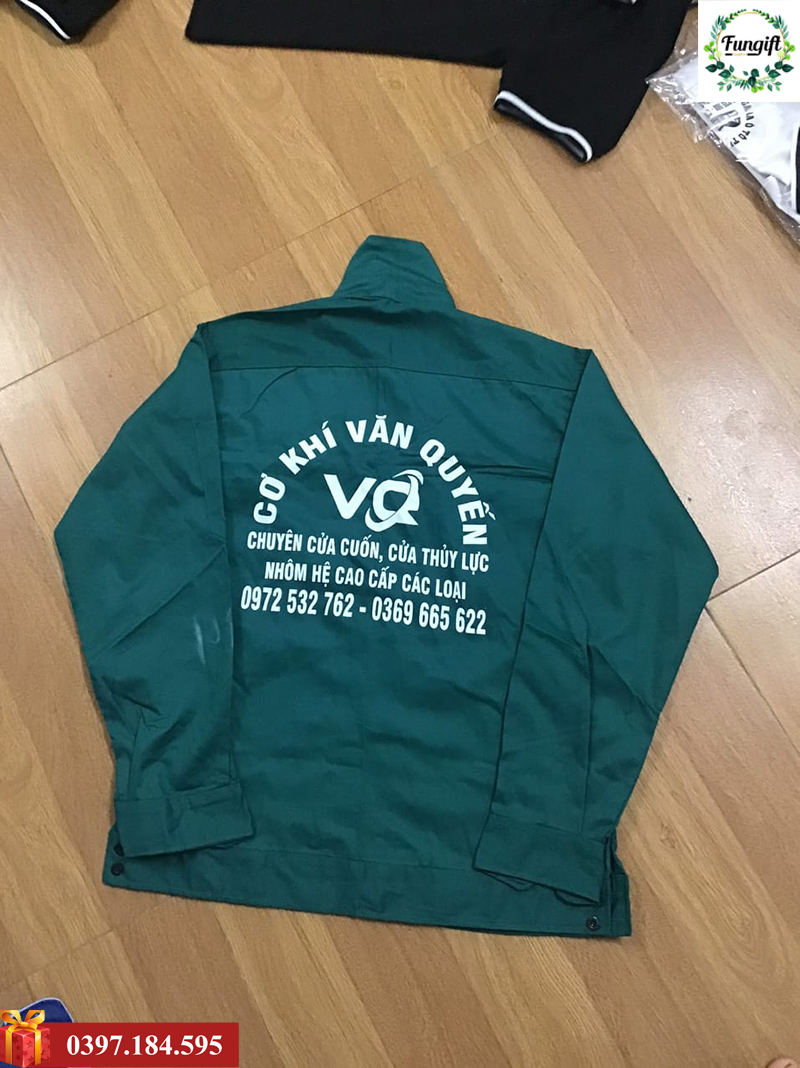 Quần áo bảo hộ lao động in logo miễn phí