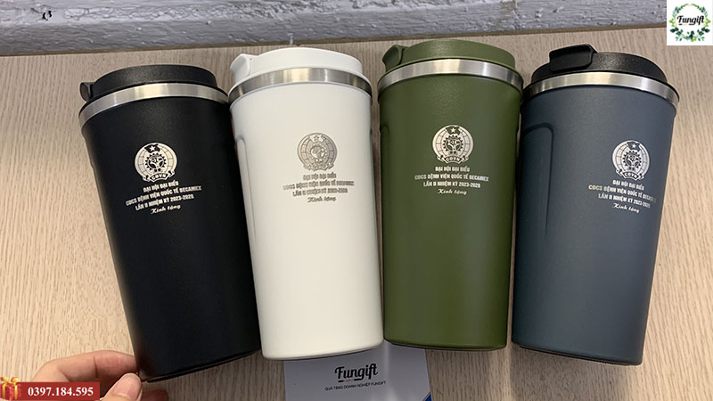 Cốc giữ nhiệt coffee khắc logo làm quà tặng