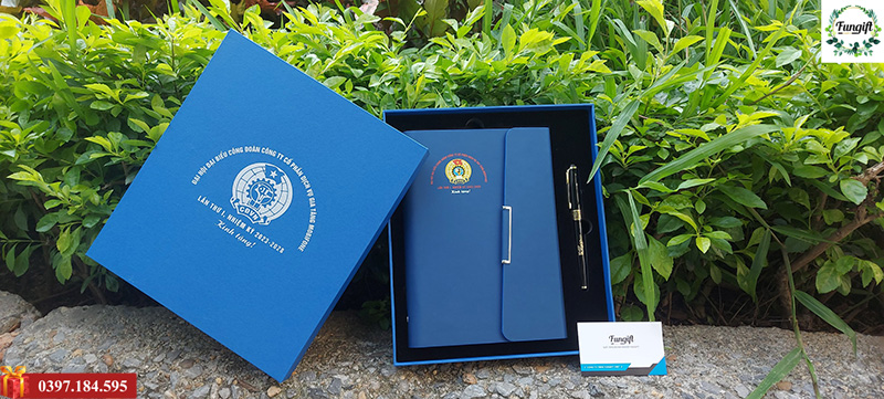 Bộ giftset sổ bút in khắc logo