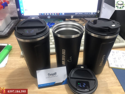 Cốc giữ nhiệt coffee có nhiệt độ khắc tên