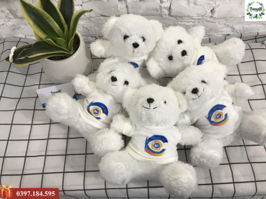 Gấu bông quà tặng in logo theo yêu cầu