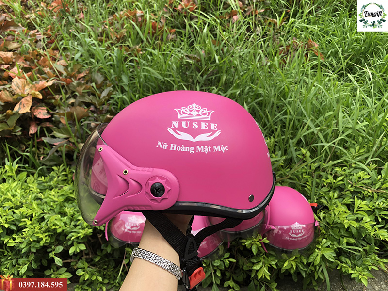 Nón bảo hiểm in logo theo yêu cầu