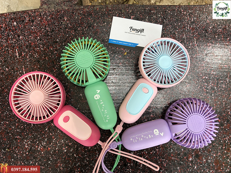Quạt cầm tay mini in logo