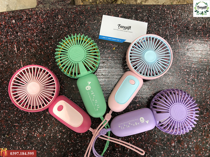 Quạt mini cầm tay in logo giá rẻ Hà Nội