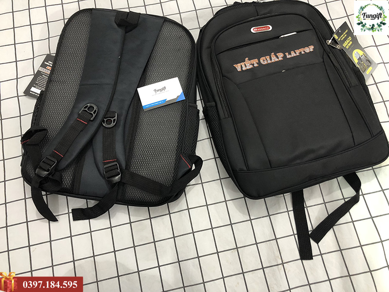 Balo laptop quà tặng thương hiệu in logo theo yêu cầu