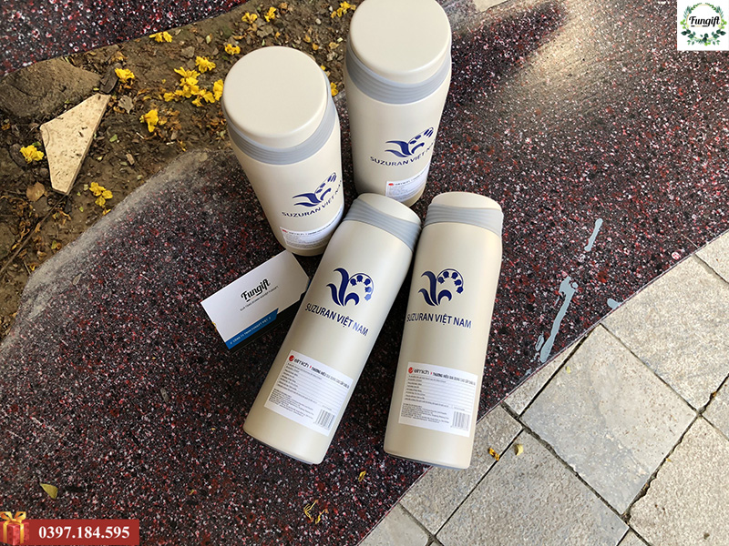 Bình giữ nhiệt Bottle Elmich 500ml in logo suzuran Việt Nam