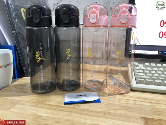 Bình nước bật nắp 500ml in logo theo yêu cầu