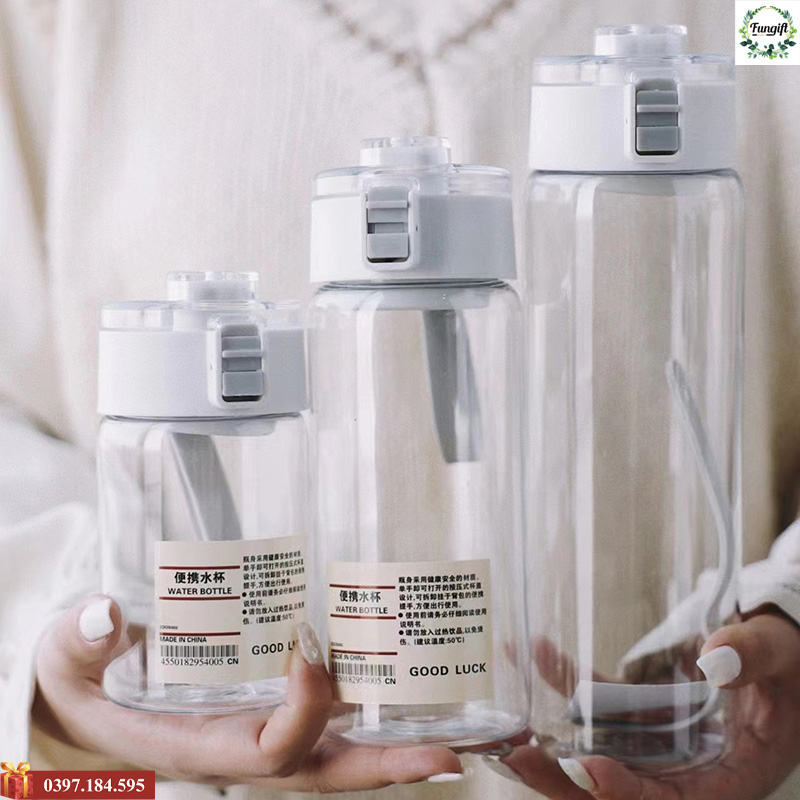 Bộ 3 bình nhựa bật nắp đủ size tiện dụng