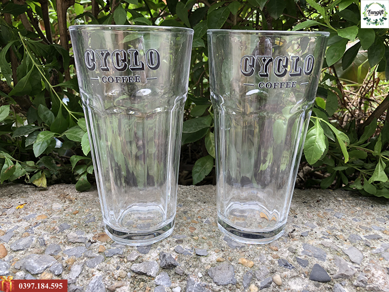 Bộ cốc thuỷ tinh in logo theo yêu cầu