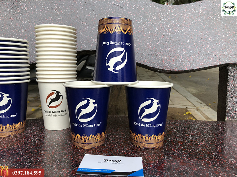Cốc giấy dùng một lần tiện lợi in logo thương hiệu