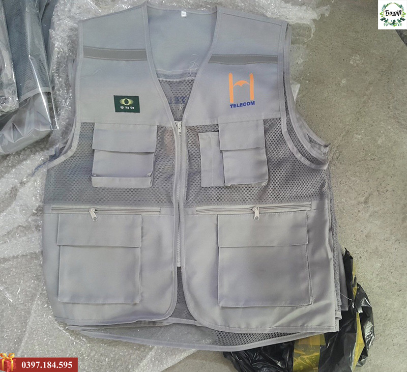 Đồng phục áo gile bảo hộ in logo công ty theo yêu cầu