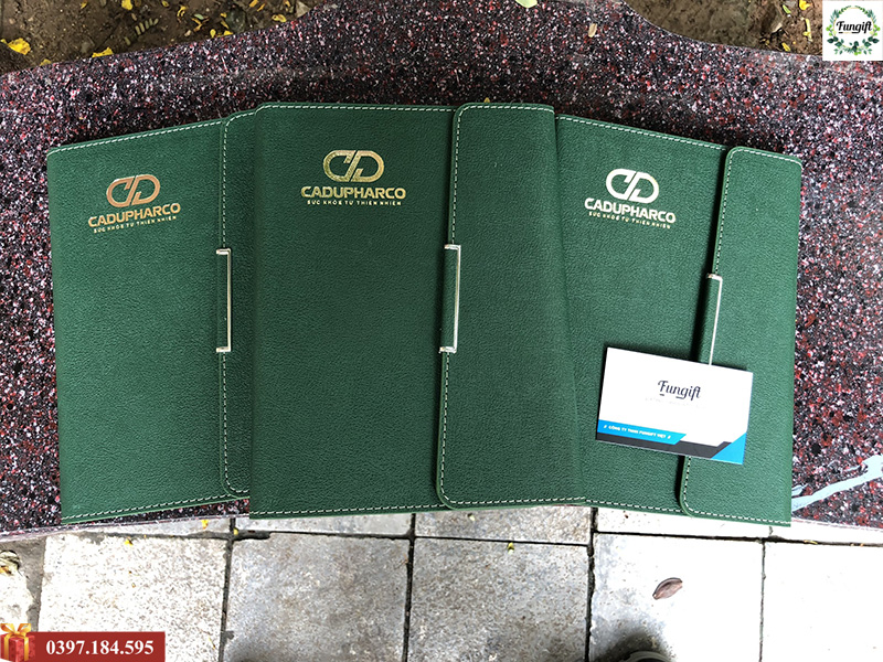 Sổ da khắc, dập logo theo yêu cầu