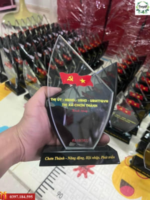 Mẫu cúp tri ân ủy ban mặt trận