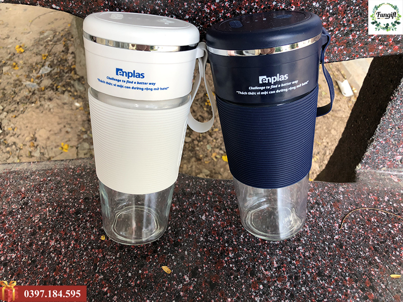 Máy xay mini cầm tay in logo khắc tên