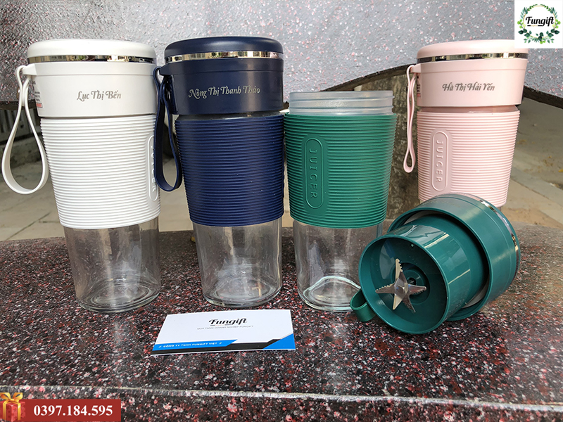 Máy xay mini khắc tên theo yêu cầu