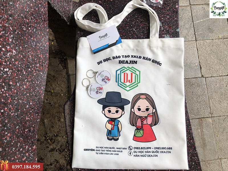 Túi vải canvas in hình ngộ nghĩnh, vui nhộn