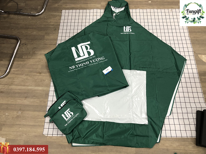 Áo mưa in logo công ty
