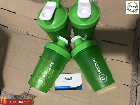 Bình lắc nhựa in logo Hacolife