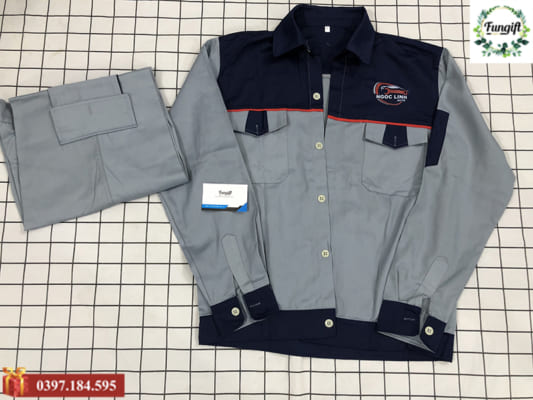 Bộ quần áo bảo hộ in logo Ngọc Linh Auto