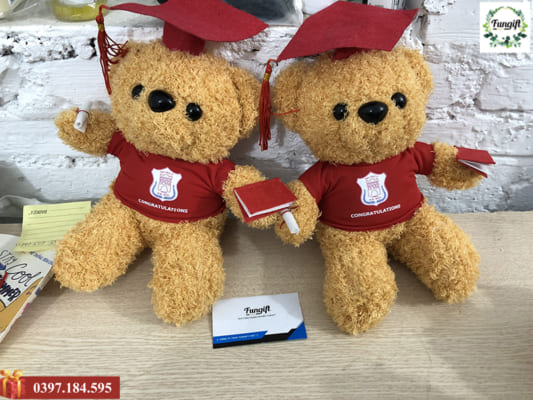 Chuyên sản xuất và in gấu bông tốt nghiệp theo yêu cầu