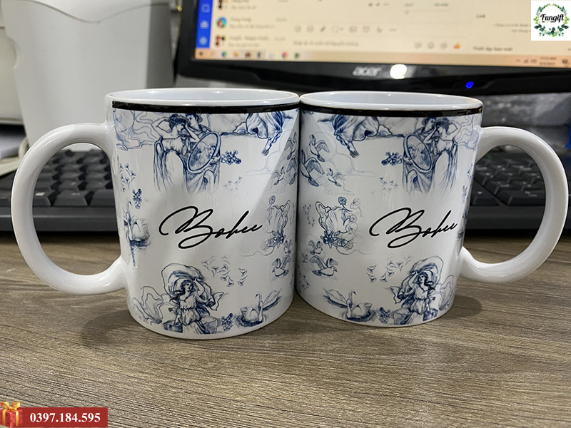 Cốc sứ in hình theo yêu cầu
