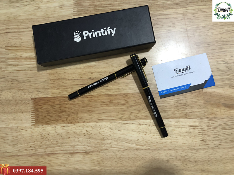 Hộp quà tặng bút ký khắc chữ theo yêu cầu cho Printify