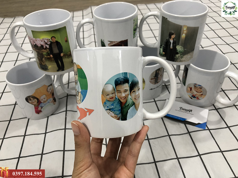 In ảnh gia đình lên cốc sứ
