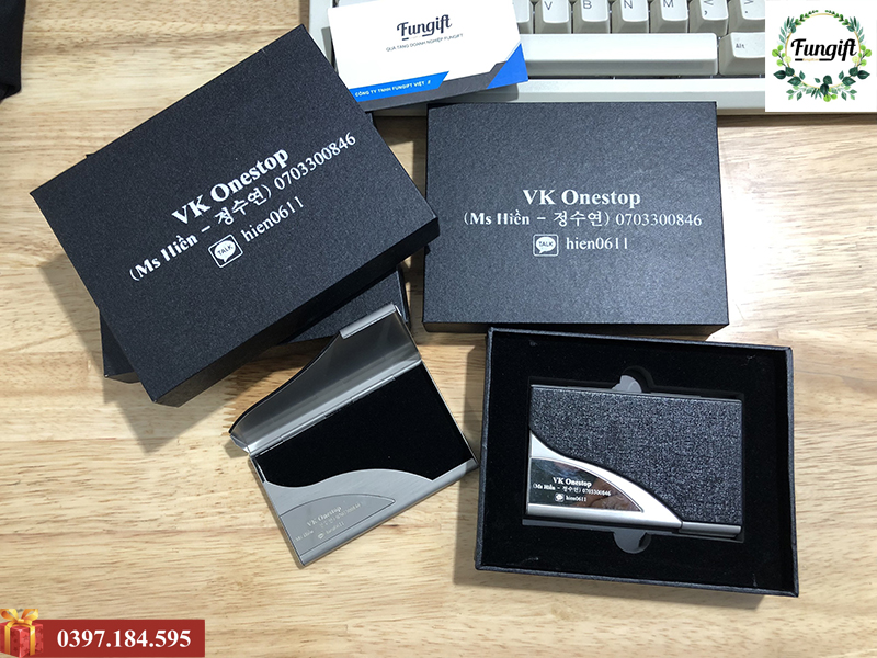 Namecard và hộp xi in logo theo yêu cầu