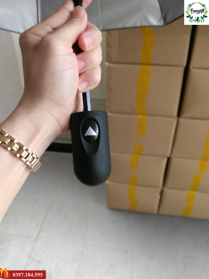 Ô dù gấp 3 tự động 2 chiều in logo