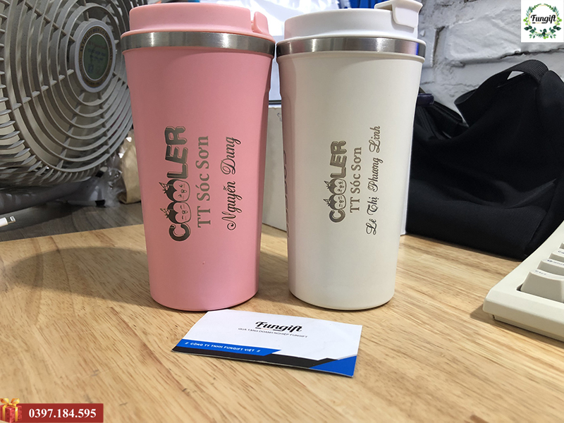 Quà tặng cốc giữ nhiệt coffee khắc tên theo yêu cầu