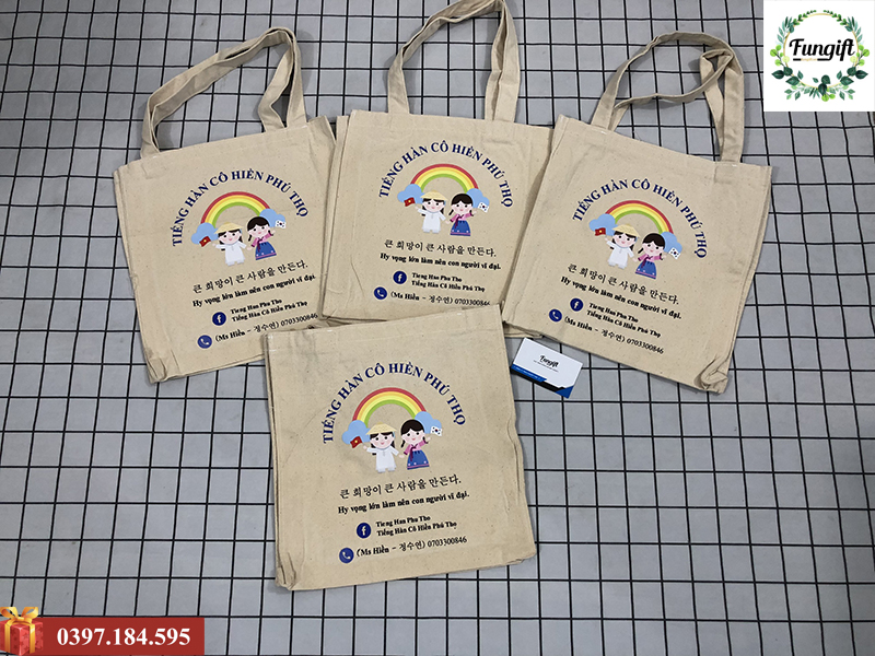 Quà tặng túi canvas in theo yêu cầu làm quà tặng