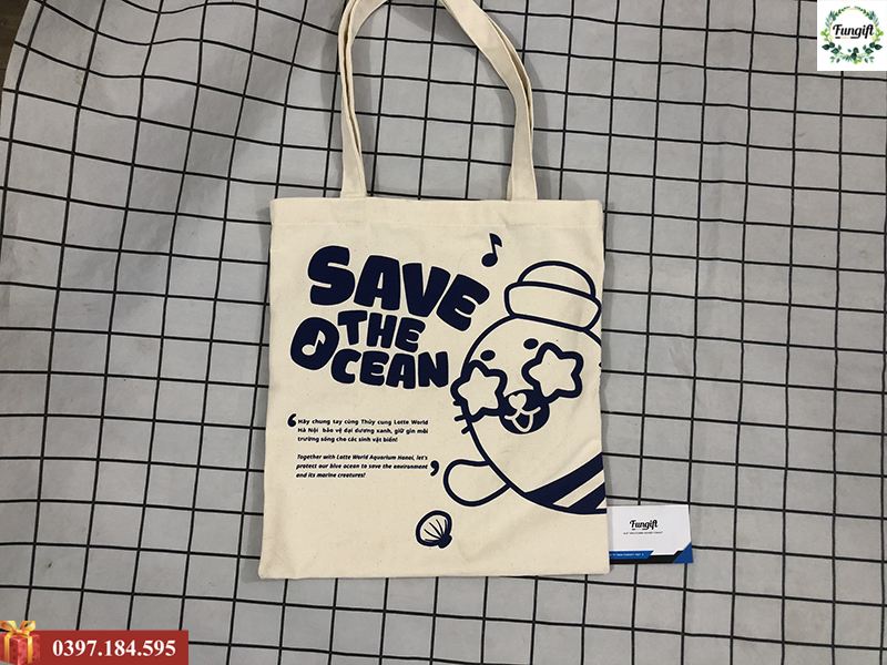 Túi vải canvas in logo giá rẻ