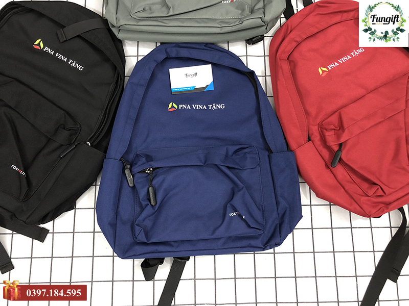 Xưởng may balo quà tặng in logo theo yêu cầu