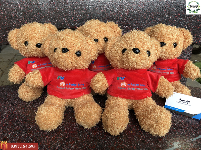 Gấu bông in logo FV