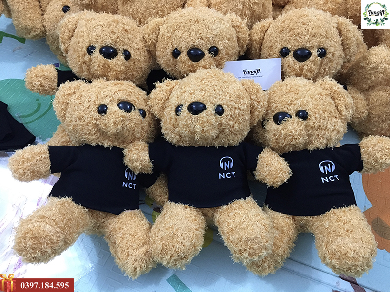 Gấu bông tốt nghiệp in logo theo yêu cầu