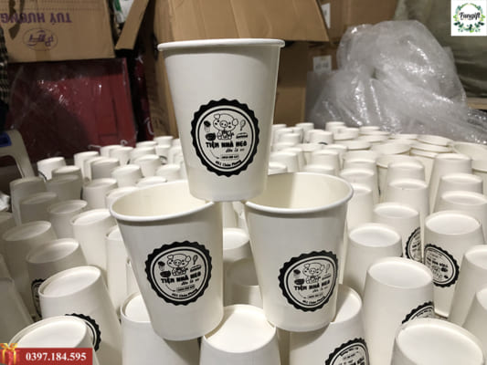 Cốc giấy dùng 1 lần in logo theo yêu cầu