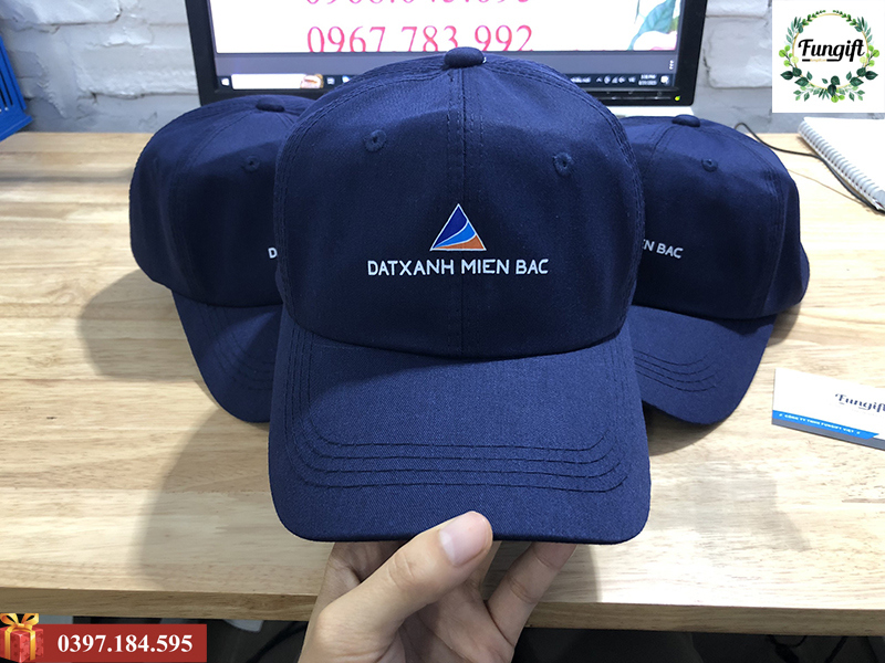 Mũ lưỡi trai in logo công ty Đất Xanh