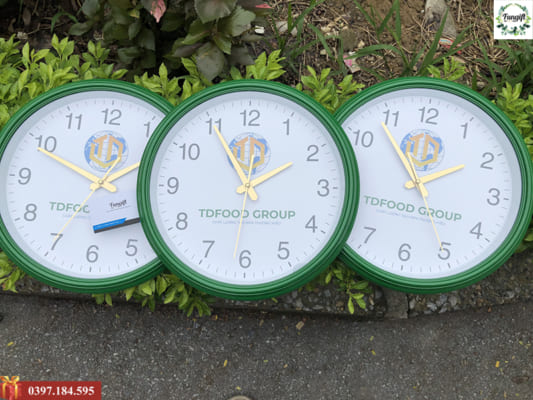 Sản xuất đồng hồ treo tường in logo đẹp giá rẻ