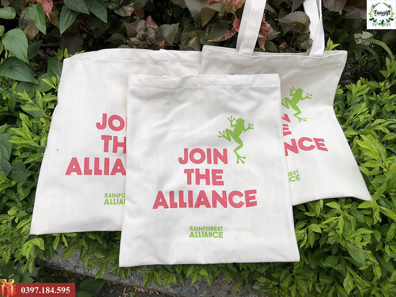 150 túi vải canvas in logo Join The Alliance