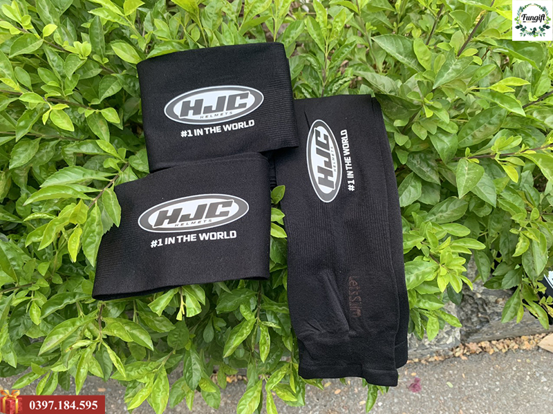 Găng tay chống nắng xỏ ngón in logo cho HJC