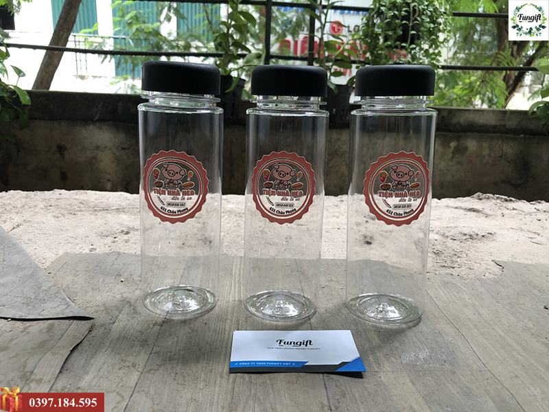 Quà tặng bình nước nhựa my bottle in logo theo yêu cầu
