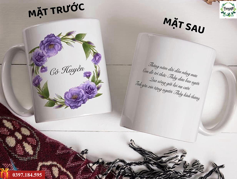 Cốc sứ in hình ảnh làm quà tặng 20-11